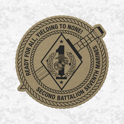 2nd Battalion 7th Marines Unit "War Dogs" | Leather Patch | Velcro Backed