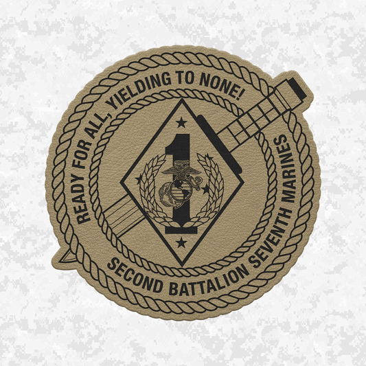 2nd Battalion 7th Marines Unit "War Dogs" | Leather Patch | Velcro Backed