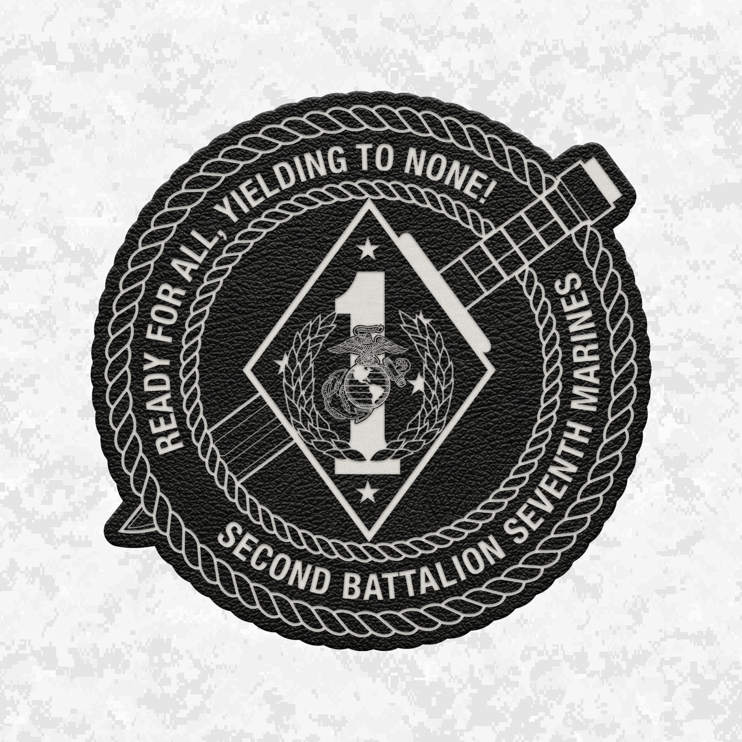 2nd Battalion 7th Marines Unit "War Dogs" | Leather Patch | Velcro Backed