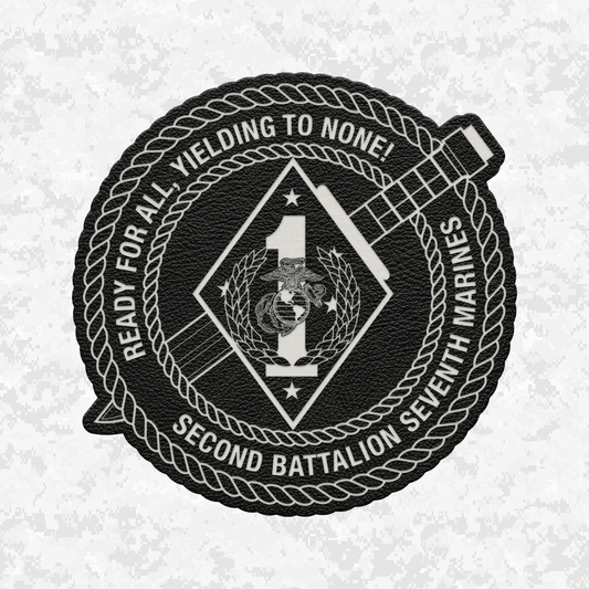 2nd Battalion 7th Marines Unit "War Dogs" | Leather Patch | Velcro Backed