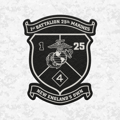 1st Battalion 25th Marines Unit "New England's Own" | Leather Patch | Velcro Backed