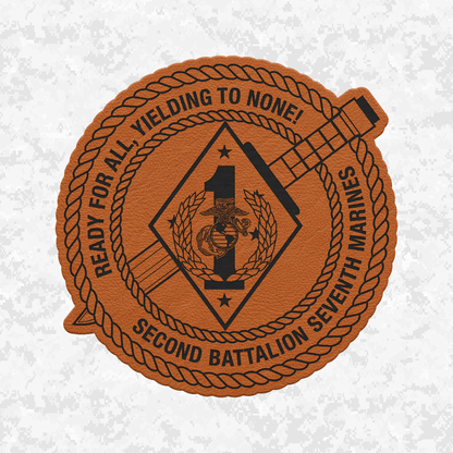 2nd Battalion 7th Marines Unit "War Dogs" | Leather Patch | Velcro Backed