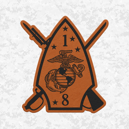 1st Battalion 8th Marines Unit "The Beirut Battalion" | Leather Patch | Velcro Backed