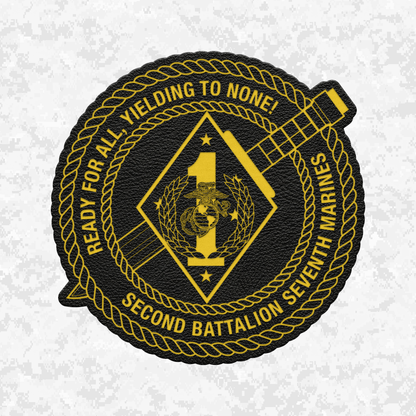 2nd Battalion 7th Marines Unit "War Dogs" | Leather Patch | Velcro Backed