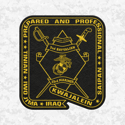 2nd Battalion 23rd Marines Unit "Prepared and Professional" #1 | Leather Patch | Velcro Backed
