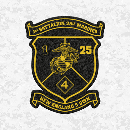 1st Battalion 25th Marines Unit "New England's Own" | Leather Patch | Velcro Backed