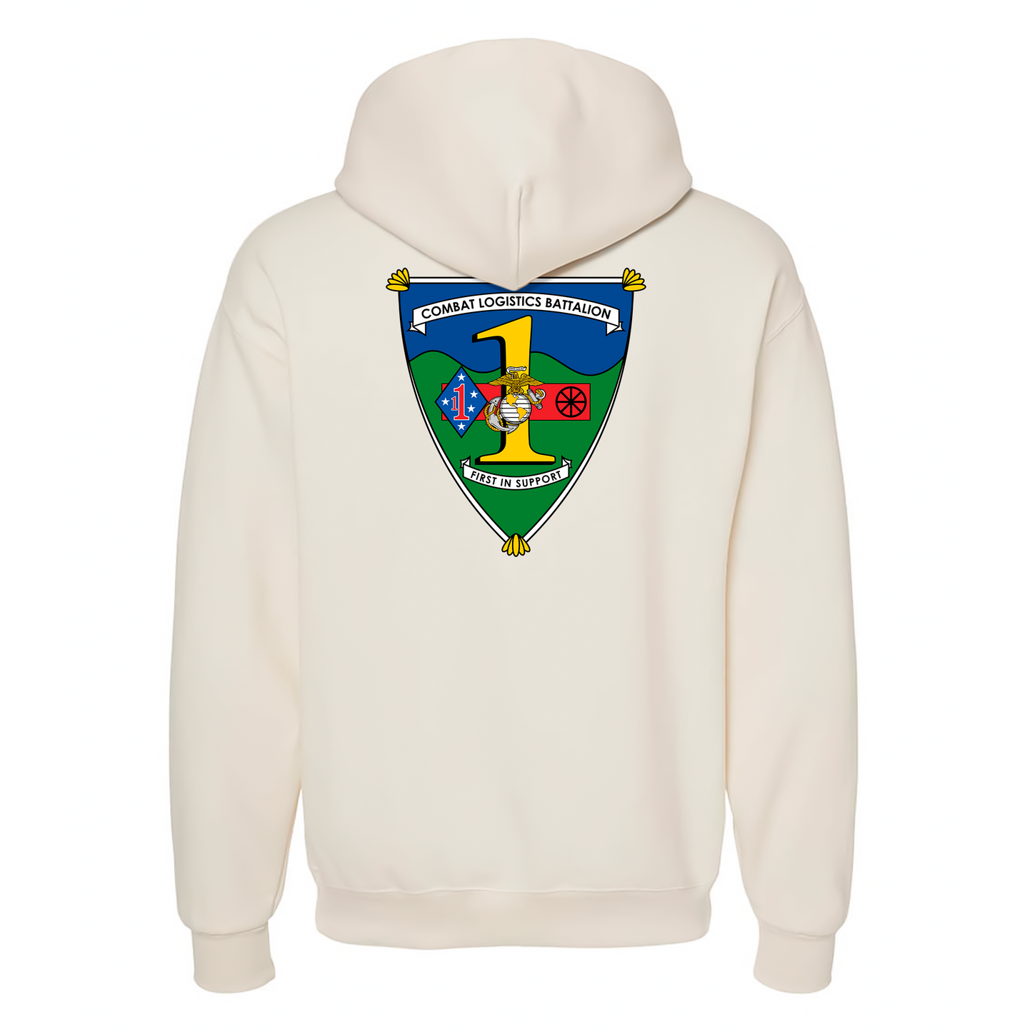 Combat Logistics Battalion 1 Unit “ First in Support” Hoddie