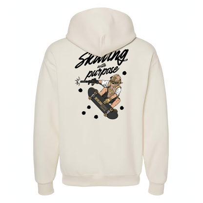 Skating With Purpose - Marine in Skate (marpat desert) Hoodie