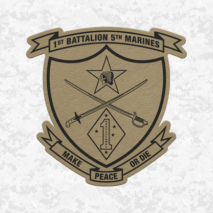 1st Battalion 5th Marines Unit "Geronimo" | Leather Patch | Velcro Backed