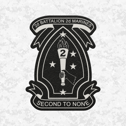 2nd Battalion 2nd Marines "Second To None" | Leather Patch | Velcro Backed