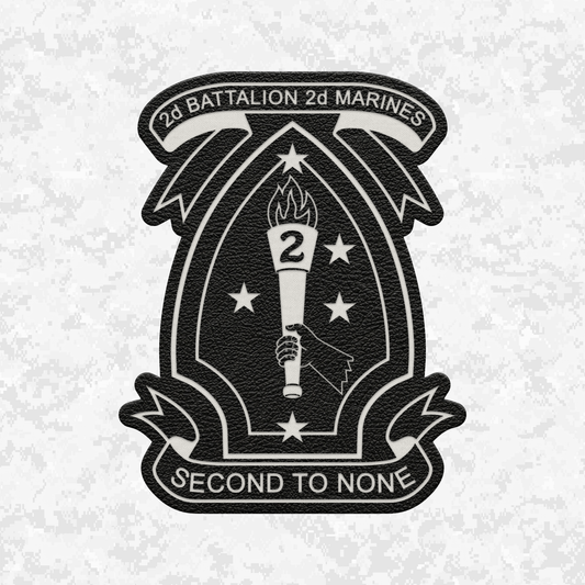 2nd Battalion 2nd Marines "Second To None" | Leather Patch | Velcro Backed
