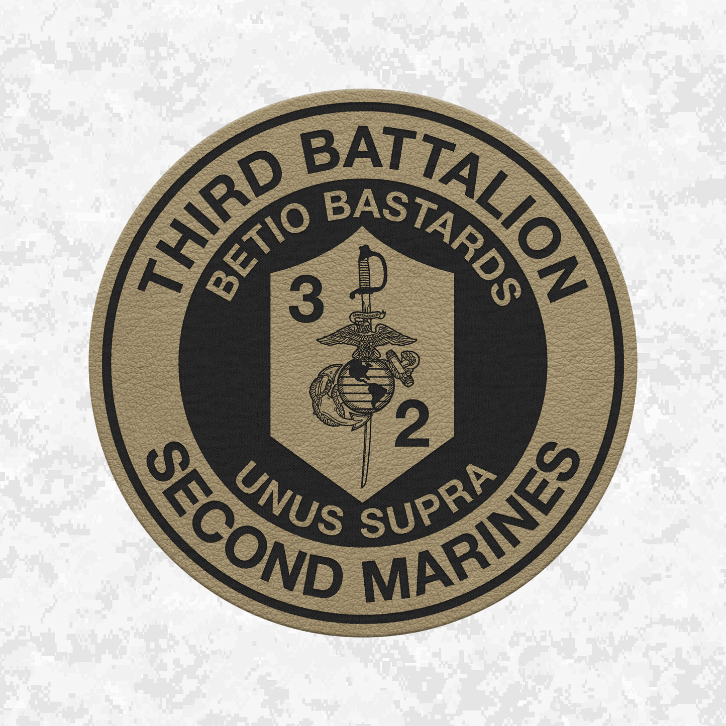 3rd Battalion 2nd Marines "Betio Bastards" | Leather Patch | Velcro Backed