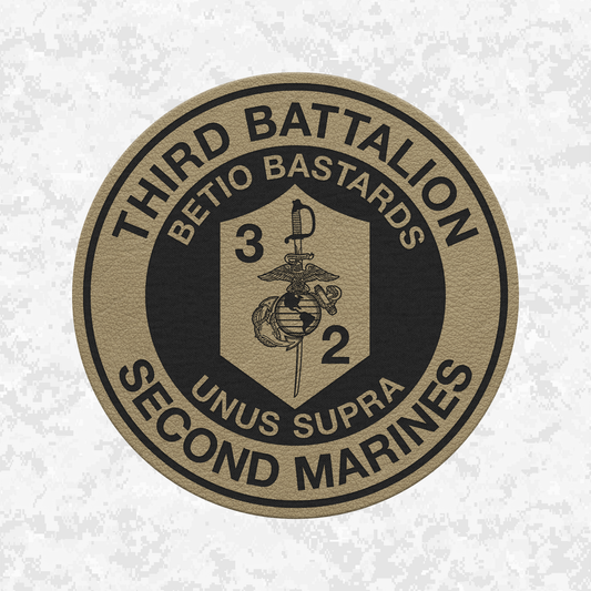 3rd Battalion 2nd Marines "Betio Bastards" | Leather Patch | Velcro Backed