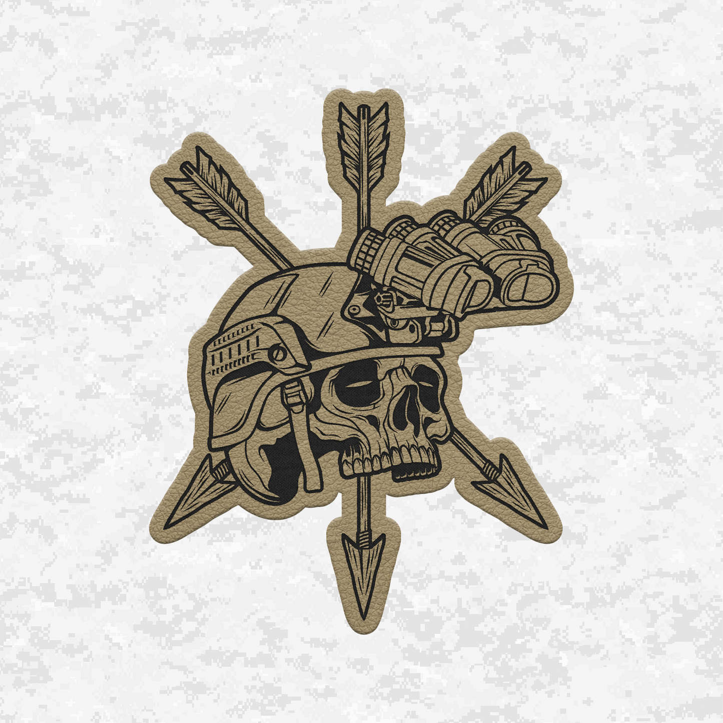 Hunt the Dark | Leather Patch | Velcro Backed