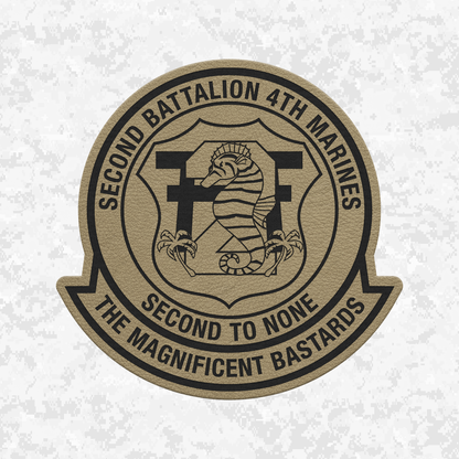 2nd Battalion 4th Marines "Magnificent Bastards" | Leather Patch | Velcro Backed