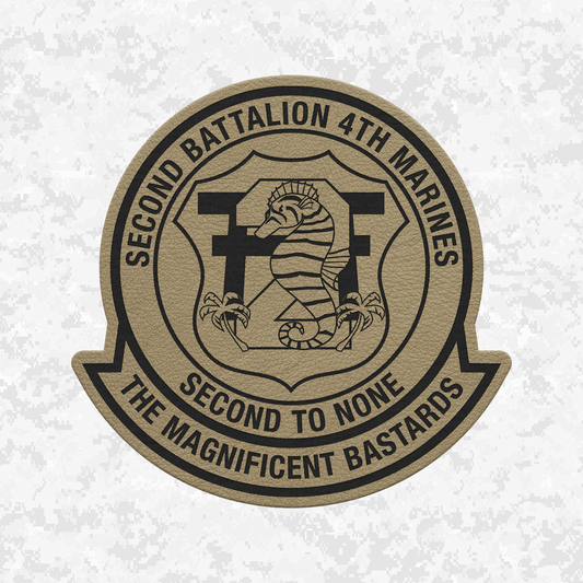 2nd Battalion 4th Marines "Magnificent Bastards" | Leather Patch | Velcro Backed