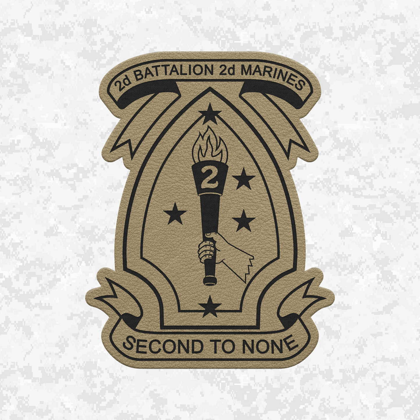 2nd Battalion 2nd Marines "Second To None" | Leather Patch | Velcro Backed