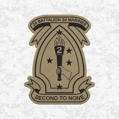 2nd Battalion 2nd Marines "Second To None" | Leather Patch | Velcro Backed