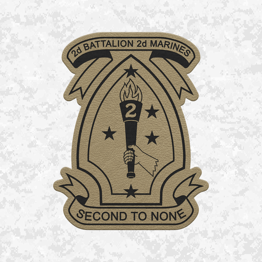 2nd Battalion 2nd Marines "Second To None" | Leather Patch | Velcro Backed