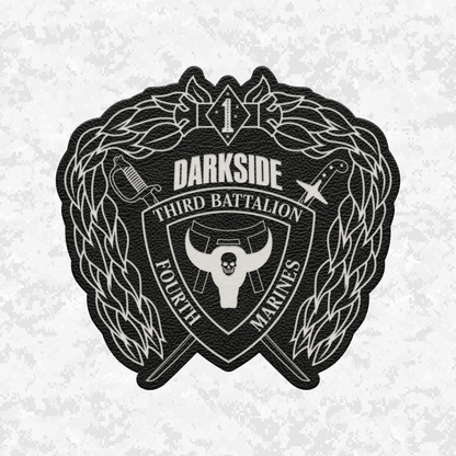 3rd Battalion 4th Marines "Darkside" | Leather Patch | Velcro Backed