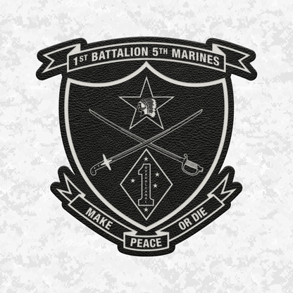 1st Battalion 5th Marines Unit "Geronimo" | Leather Patch | Velcro Backed