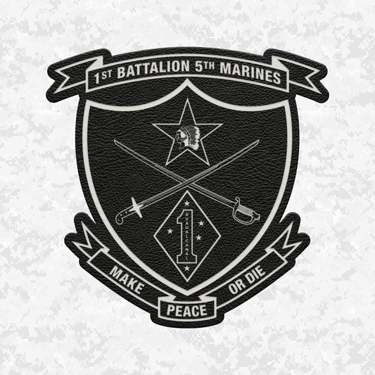1st Battalion 5th Marines Unit "Geronimo" | Leather Patch | Velcro Backed