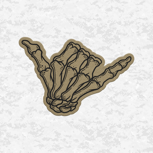 Tactical Shaka | Hang Tough | Leather Patch | Velcro Backed