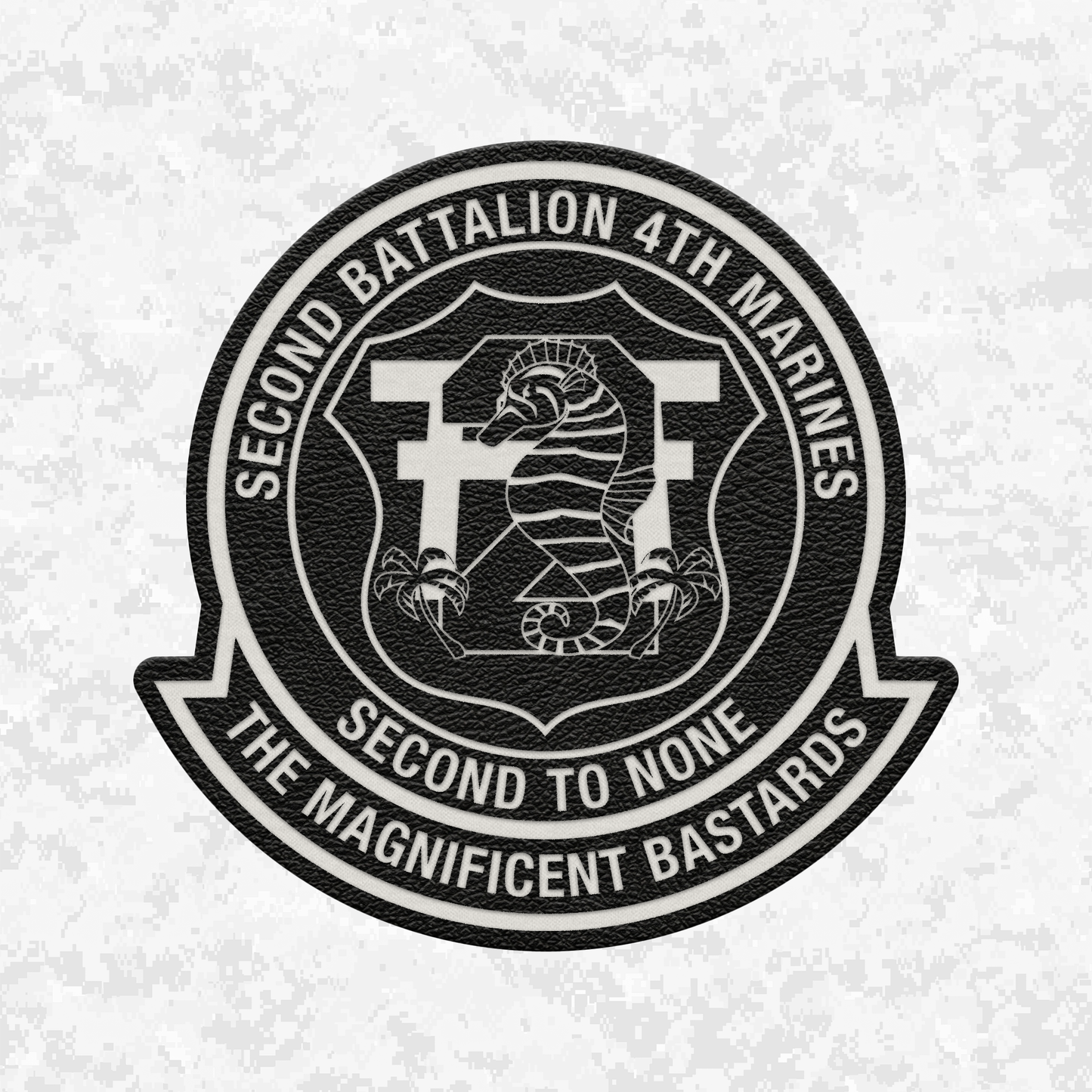 2nd Battalion 4th Marines "Magnificent Bastards" | Leather Patch | Velcro Backed