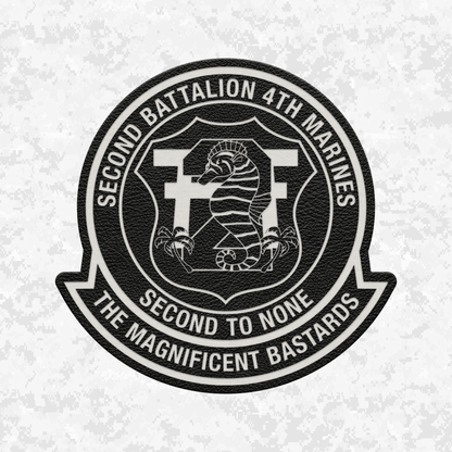 2nd Battalion 4th Marines "Magnificent Bastards" | Leather Patch | Velcro Backed