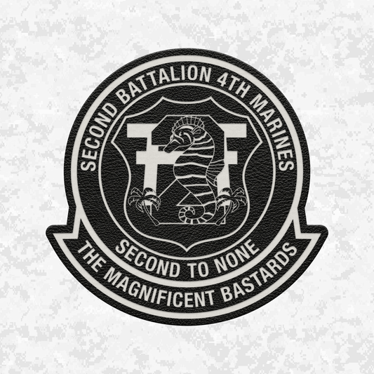2nd Battalion 4th Marines "Magnificent Bastards" | Leather Patch | Velcro Backed