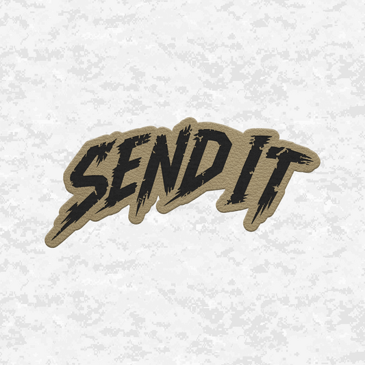 Send It | Leather Patch | Velcro Backed