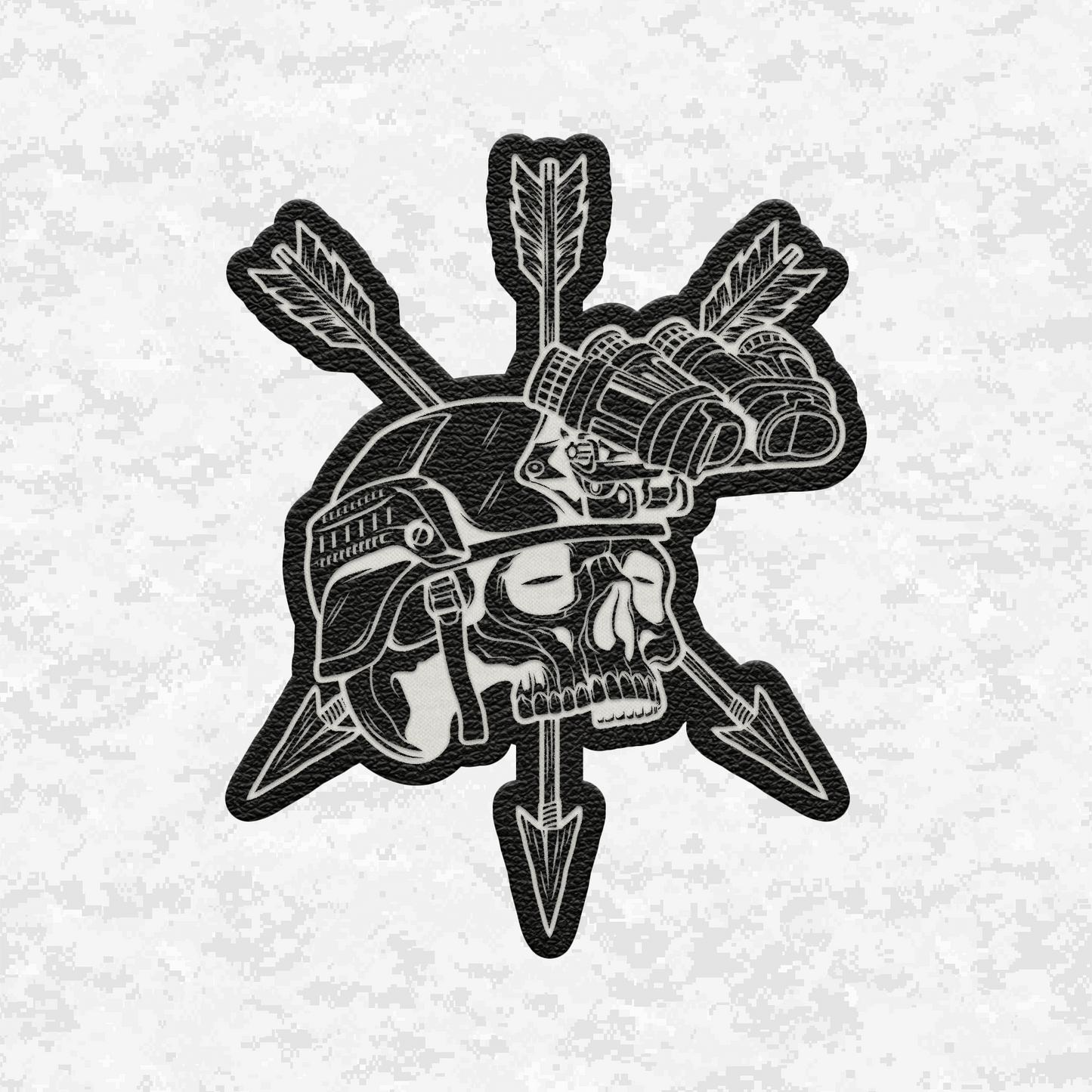 Hunt the Dark | Leather Patch | Velcro Backed