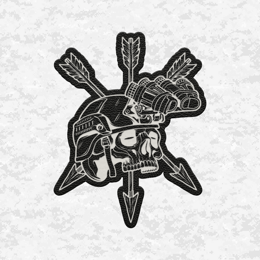 Hunt the Dark | Leather Patch | Velcro Backed