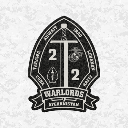 2nd Battalion 2nd Marines "Warlords" #3 | Leather Patch | Velcro Backed