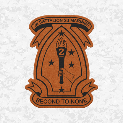 2nd Battalion 2nd Marines "Second To None" | Leather Patch | Velcro Backed