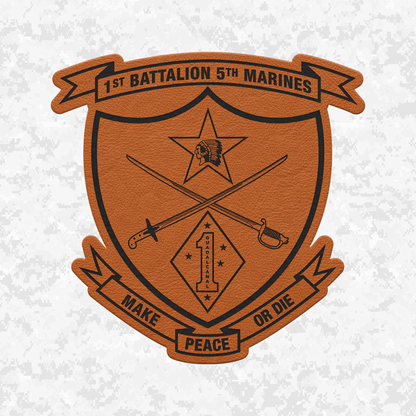 1st Battalion 5th Marines Unit "Geronimo" | Leather Patch | Velcro Backed