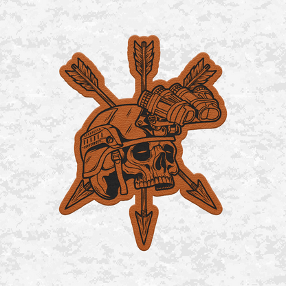 Hunt the Dark | Leather Patch | Velcro Backed