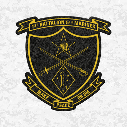 1st Battalion 5th Marines Unit "Geronimo" | Leather Patch | Velcro Backed