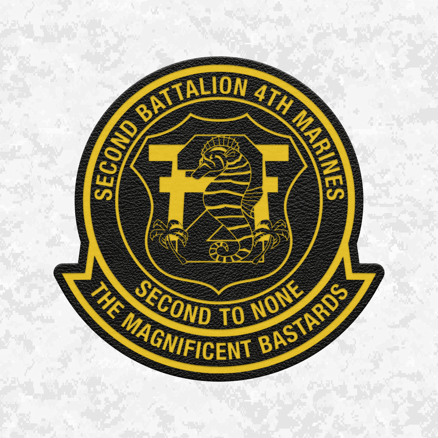 2nd Battalion 4th Marines "Magnificent Bastards" | Leather Patch | Velcro Backed