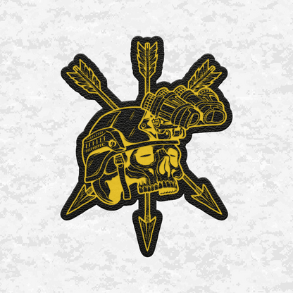 Hunt the Dark | Leather Patch | Velcro Backed