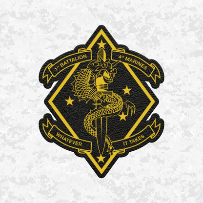 1st Battalion 4th Marines "The China Marines" | Leather Patch | Velcro Backed