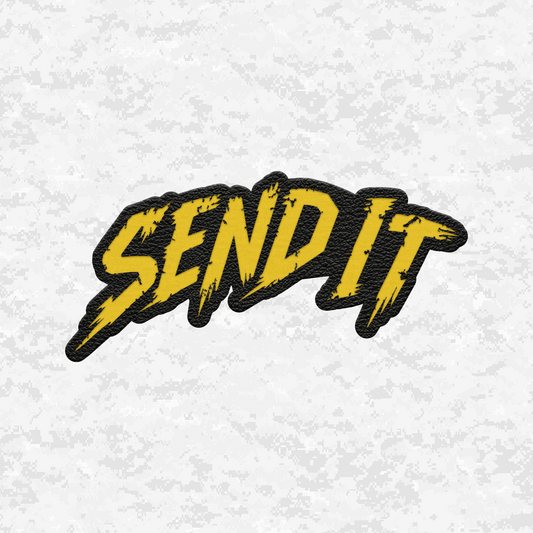 Send It | Leather Patch | Velcro Backed