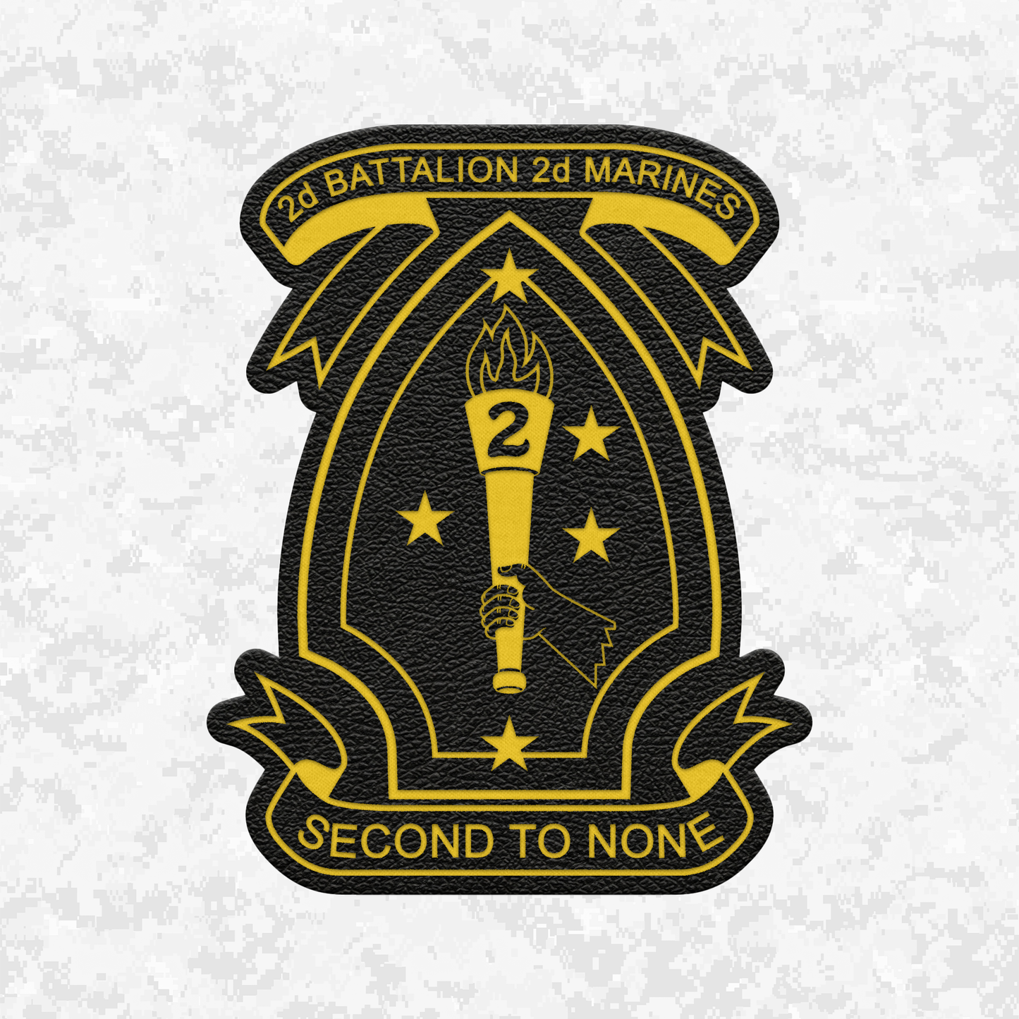 2nd Battalion 2nd Marines "Second To None" | Leather Patch | Velcro Backed