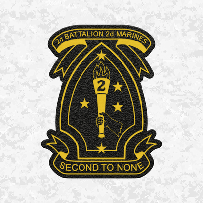 2nd Battalion 2nd Marines "Second To None" | Leather Patch | Velcro Backed