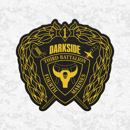3rd Battalion 4th Marines "Darkside" | Leather Patch | Velcro Backed