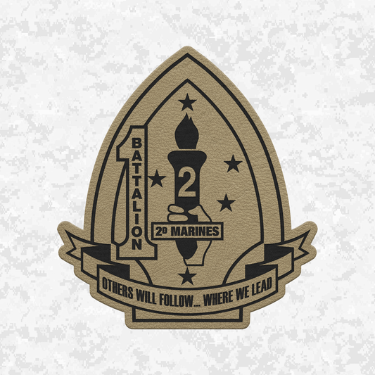 1st Battalion 2nd Marines "Typhoon" | Leather Patch | Velcro Backed