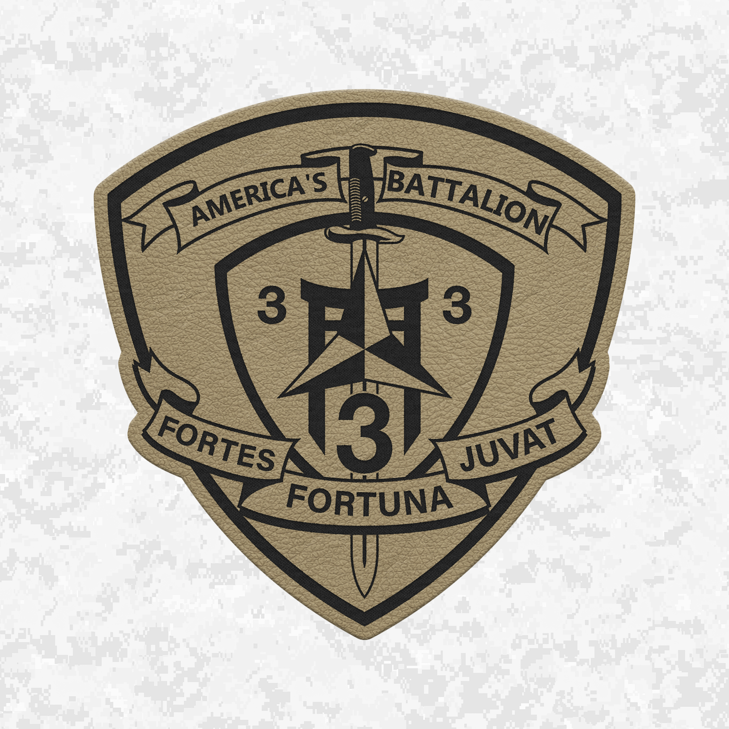 3rd Battalion 3rd Marines "Trinity" | Leather Patch | Velcro Backed