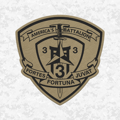 3rd Battalion 3rd Marines "Trinity" | Leather Patch | Velcro Backed
