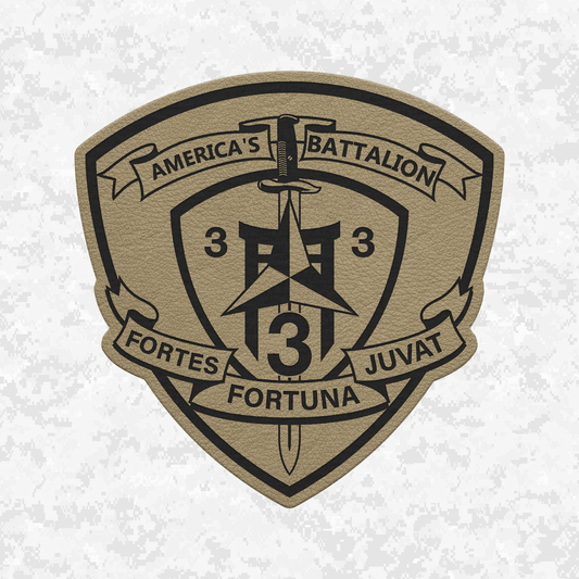3rd Battalion 3rd Marines "Trinity" | Leather Patch | Velcro Backed