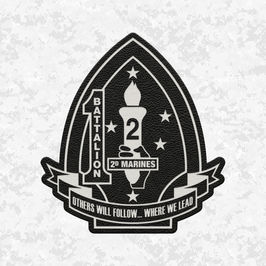 1st Battalion 2nd Marines "Typhoon" | Leather Patch | Velcro Backed